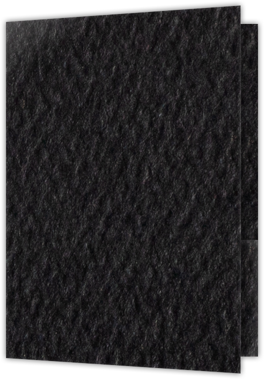 Black Felt 80lb 6 x 9 Two Pocket Half Size Folders with 3 Inch Pockets
