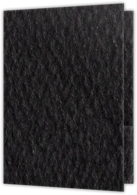 Black Felt 80lb 9 x 12 Two Pocket Folders with 4 Inch Curved Pockets