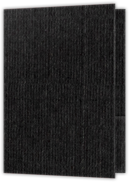 Black Linen 80lb 9 x 12 Two Pocket Folders with 4 Inch Round Corner Pockets and 1/4 Inch Expansion with Double Score Spine