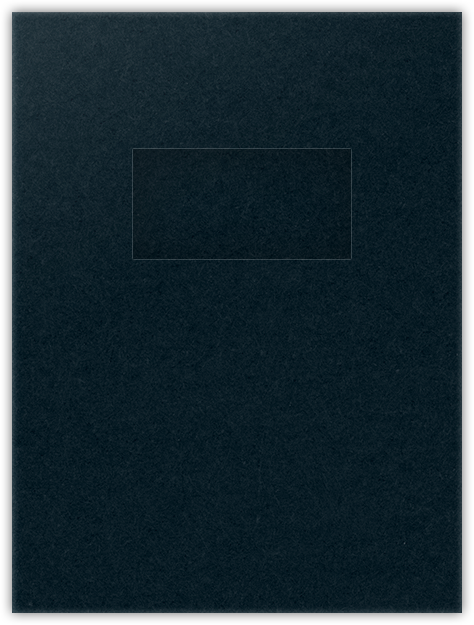 Black Licorice Vellum 100lb 9 x 12 Two Pocket Folders with 4 Inch Pockets and 2 x 4 Window