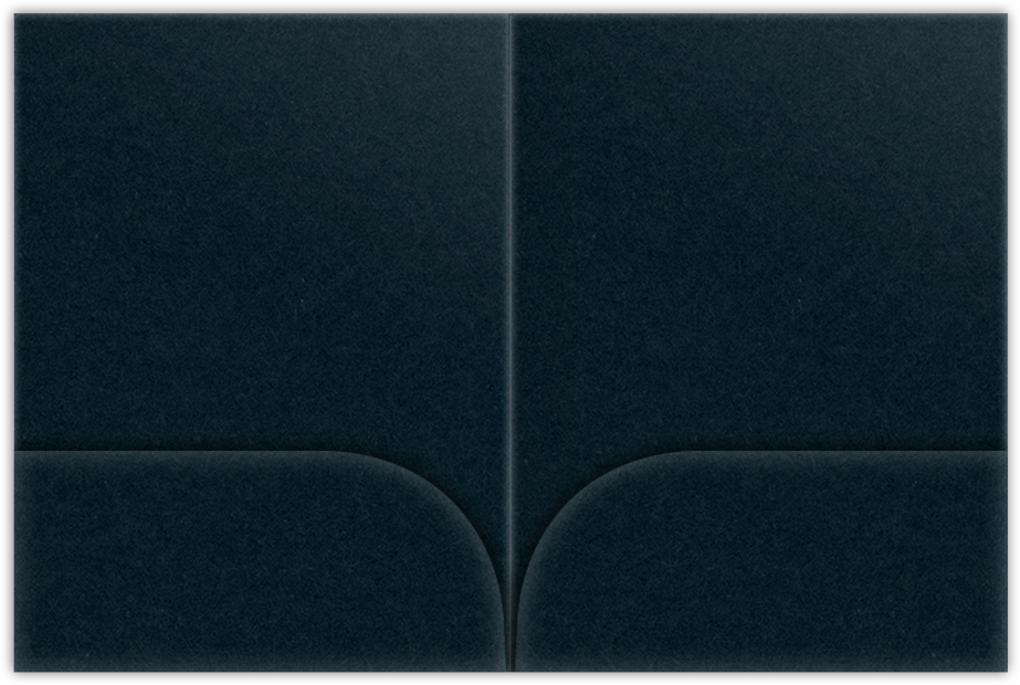 Black Licorice Vellum 100lb 9 x 12 Two Pocket Folders with 4 Inch Curved Pockets