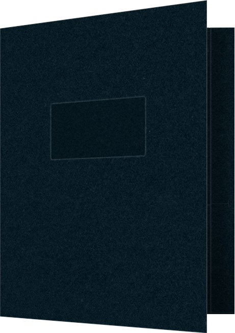 Black Licorice Vellum 100lb 9 1/2 x 11 3/4 Two Pocket Folders with 4 1/2 Inch Pockets and 1 Inch Reinforced Top and Edges