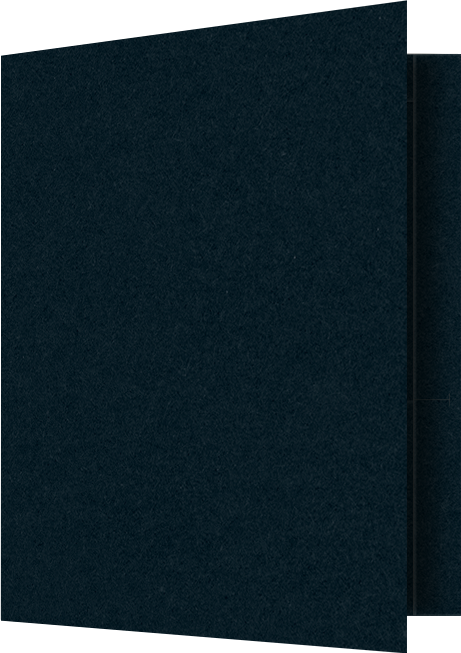 Black Licorice Vellum 100lb 9 1/2 x 11 3/4 Two Pocket Folders with 4 1/2 Inch Pockets and 1 Inch Reinforced Top and Edges