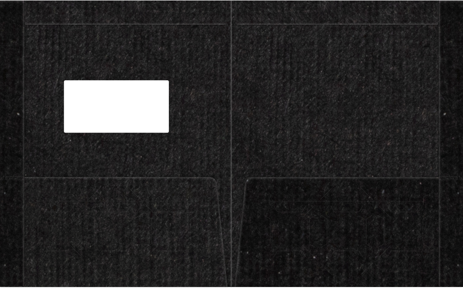 Deep Black Linen 100lb 9 1/2 x 11 3/4 Two Pocket Folders with 4 1/2 Inch Pockets and 1 Inch Reinforced Top and Edges