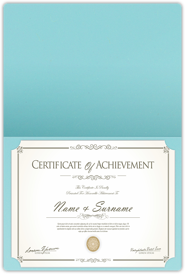 Berrylicious Vellum 100lb 9 1/2 x 12 Landscape or Portrait Certificate Holders with Rounded Corner Slits