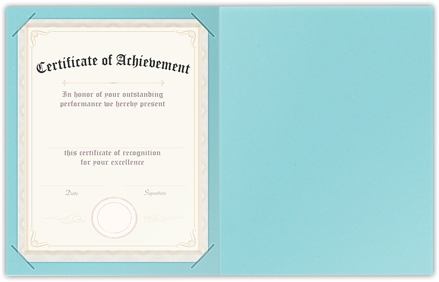 Berrylicious Vellum 100lb 9 1/2 x 12 Landscape or Portrait Certificate Holders with Square Corner Slits (Holds 8 1/2 x 11 Certificate)