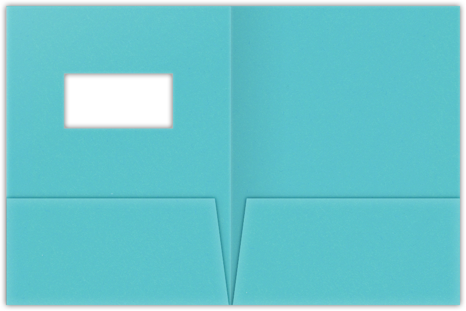 Blue Raspberry Vellum 100lb 9 x 12 Two Pocket Folders with 4 Inch Pockets and 2 x 4 Window