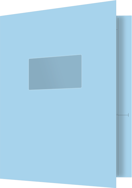 Blue Smooth 140lb 9 1/2 x 11 3/4 Two Pocket Folders with 4 1/2 Inch Pockets and 1 Inch Reinforced Top and Edges