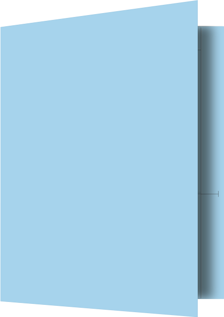 Blue Smooth 140lb 9 1/2 x 11 3/4 Two Pocket Folders with 4 1/2 Inch Pockets and 1 Inch Reinforced Top and Edges