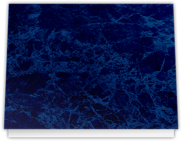 Blue Semi-Gloss 14pt C1S 9 1/2 x 12 Landscape or Portrait Certificate Holders with Square Corner Slits (Holds 8 1/2 x 11 Certificate)