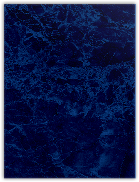 Blue Semi-Gloss 14pt C1S 9 x 12 Two Pocket Folders with 4 Inch Curved Pockets