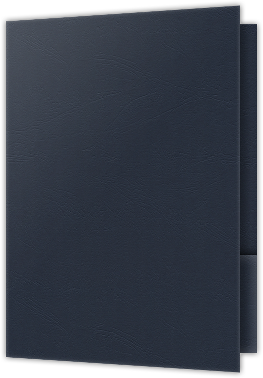 Deep Blue Cordwain 90lb 9 1/2 x 14 1/2 Two Pocket Legal Folders with 4 1/2 Inch Pockets