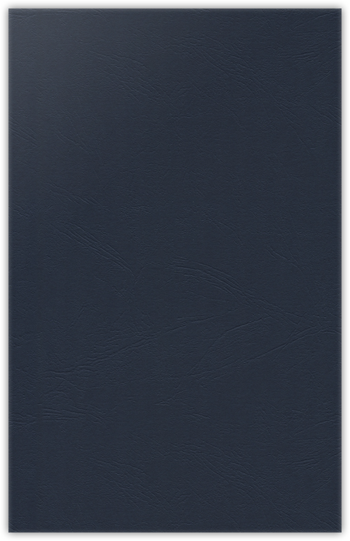 Deep Blue Cordwain 90lb 6 x 9 Two Pocket Half Size Folders with 3 Inch Pockets