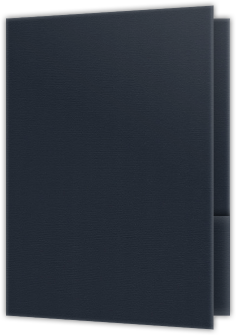Deep Blue Hopsack 90lb 9 x 12 Two Pocket Folders with 4 Inch Curved Pockets