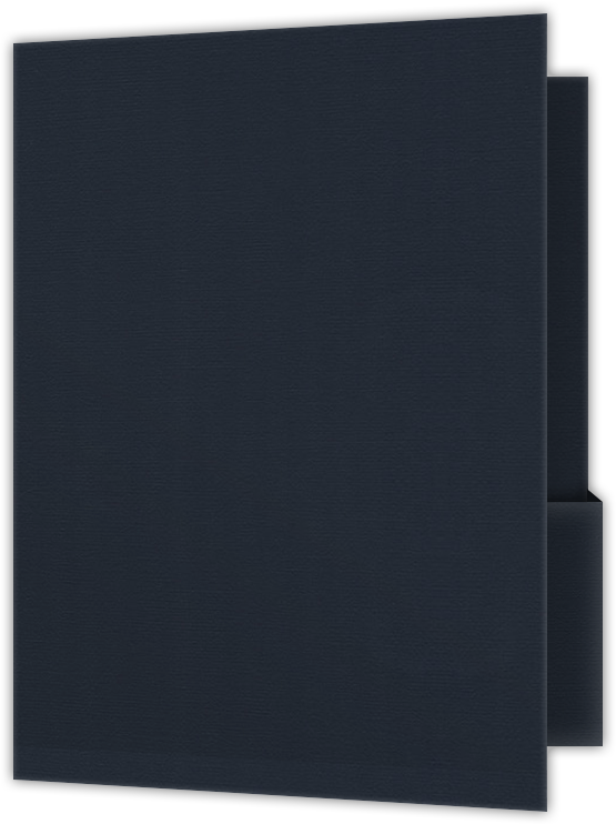 Deep Blue Hopsack 90lb 9 x 12 Two Pocket Folders with 4 1/4 Inch Deep Box Pockets and 1/4 Inch Expansion with Double Score Spine