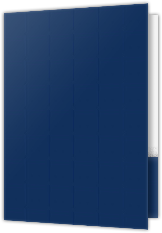 Navy Semi-Gloss 14pt C1S 9 1/2 x 14 1/2 Two Pocket Legal Folders with 4 1/2 Inch Pockets