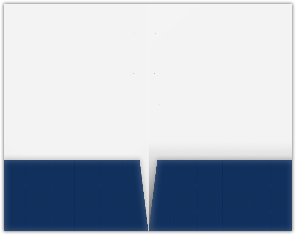 Navy Semi-Gloss 14pt C1S 6 x 9 Two Pocket Half Size Folders with 3 Inch Pockets