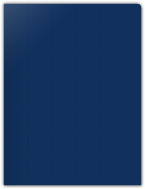 Navy Semi-Gloss 14pt C1S 9 x 12 Two Pocket Round Corner Folders with 4 1/4 Inch Pocket