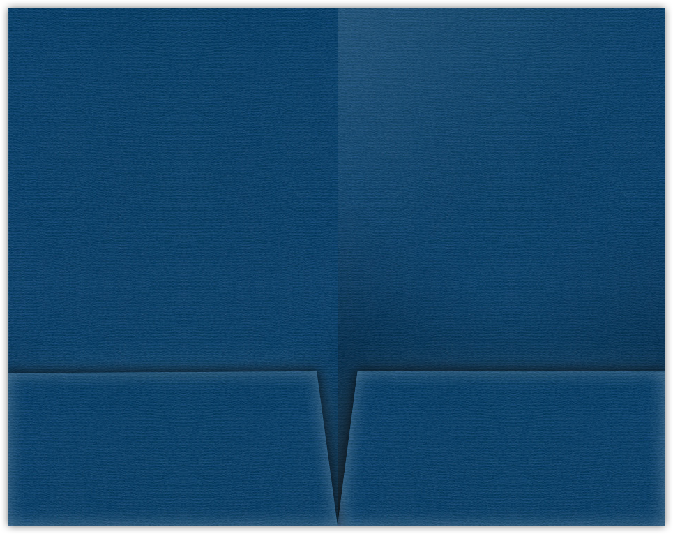 Royal Blue Felt 80lb 9 1/2 x 14 1/2 Two Pocket Legal Folders with 4 1/2 Inch Pockets
