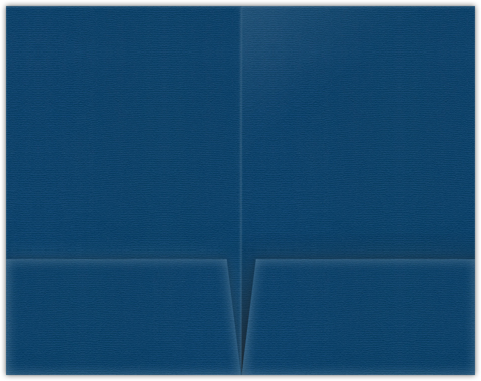 Royal Blue Felt 80lb 6 x 9 Two Pocket Half Size Folders with 3 Inch Pockets