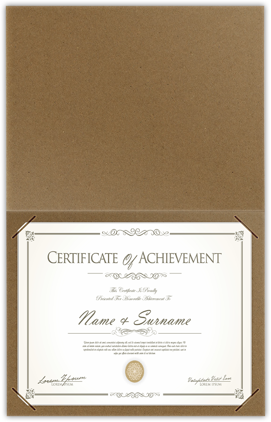 Brown Paper Bag Smooth 90lb 9 1/2 x 12 Landscape or Portrait Certificate Holders with Square Corner Slits (Holds 8 1/2 x 11 Certificate)