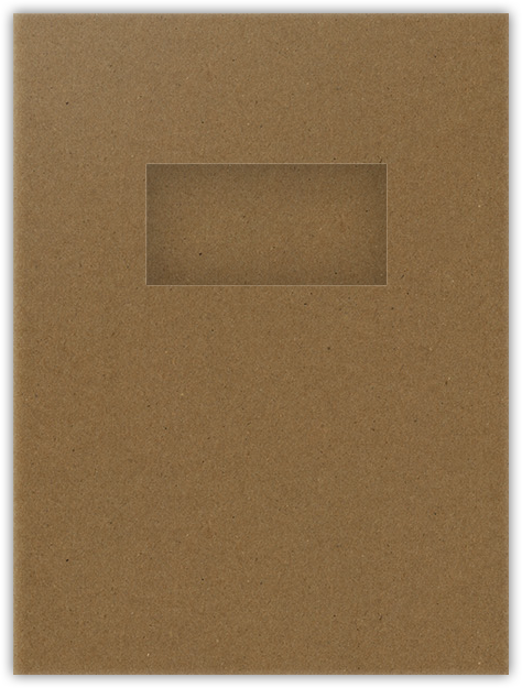 Brown Paper Bag Smooth 90lb 9 x 12 Two Pocket Folders with 4 Inch Pockets and 2 x 4 Window