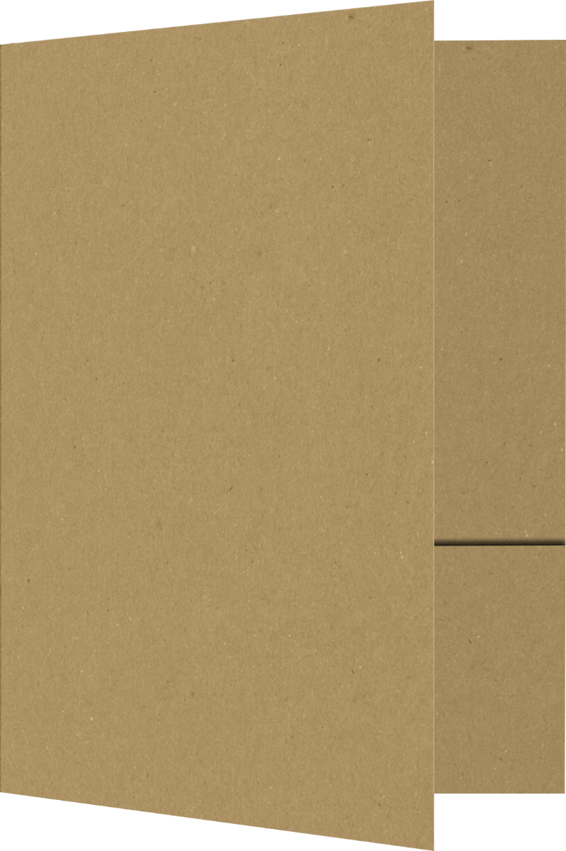 Brown Paper Bag Smooth 90lb 6 x 9 Two Pocket Half Size Folders with 3 Inch Pockets