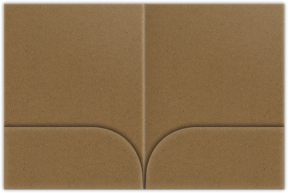 Brown Paper Bag Smooth 90lb 9 x 12 Two Pocket Folders with 4 Inch Curved Pockets