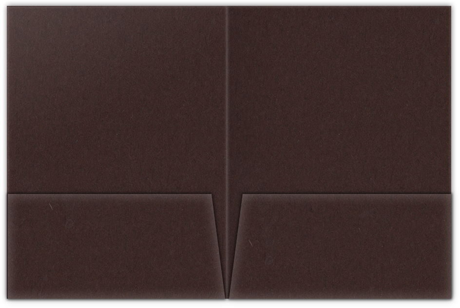 Hot Fudge Vellum 100lb 9 x 12 Two Pocket Folders with 4 Inch Pockets