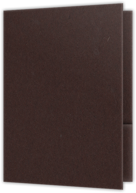 Hot Fudge Vellum 100lb 9 x 12 Two Pocket Folders with 4 Inch Curved Pockets