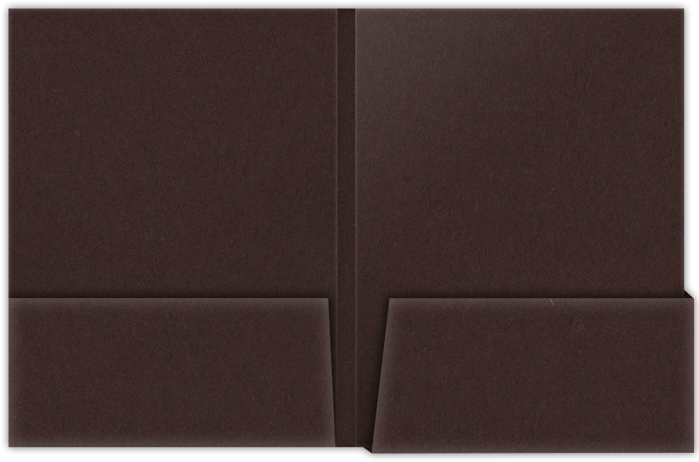 Hot Fudge Vellum 100lb 9 x 12 Two Pocket Folders with 4 1/4 Inch Deep Box Pockets and 1/4 Inch Expansion with Double Score Spine
