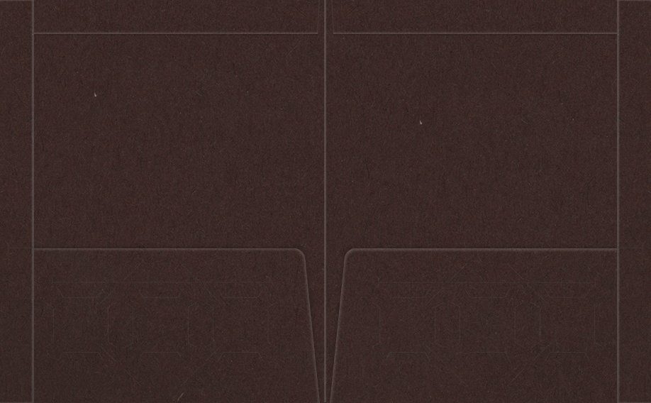Hot Fudge Vellum 100lb 9 1/2 x 11 3/4 Two Pocket Folders with 4 1/2 Inch Pockets and 1 Inch Reinforced Top and Edges