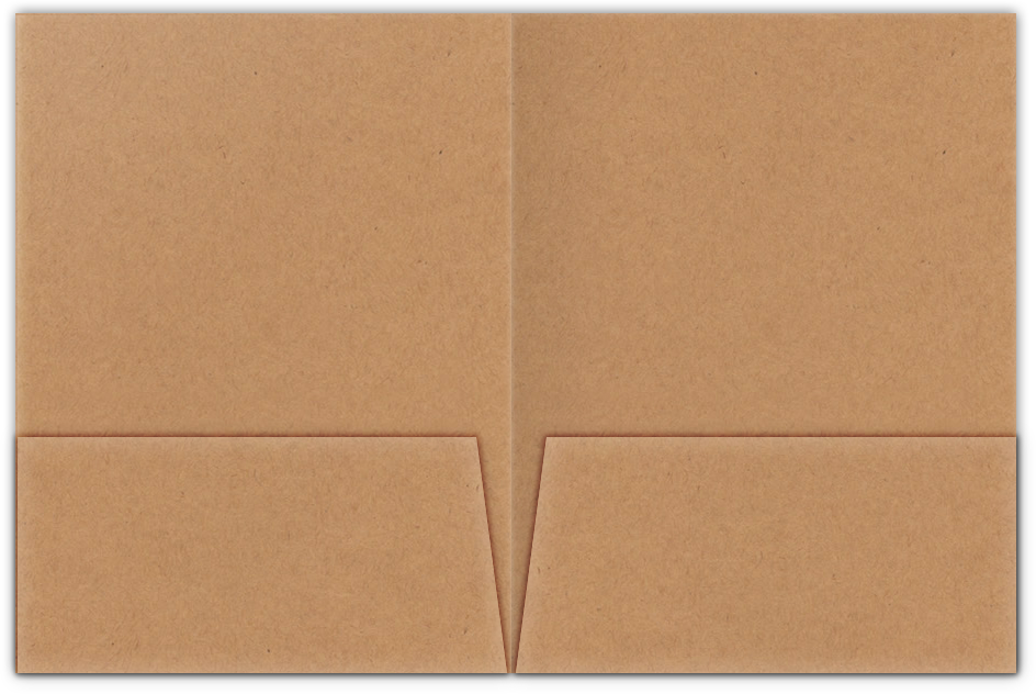 Jute Vellum 80lb 9 x 12 Two Pocket Folders with 4 Inch Pockets