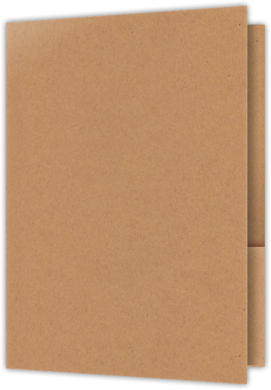 Jute Vellum 80lb 6 x 9 Two Pocket Half Size Folders with 3 Inch Pockets