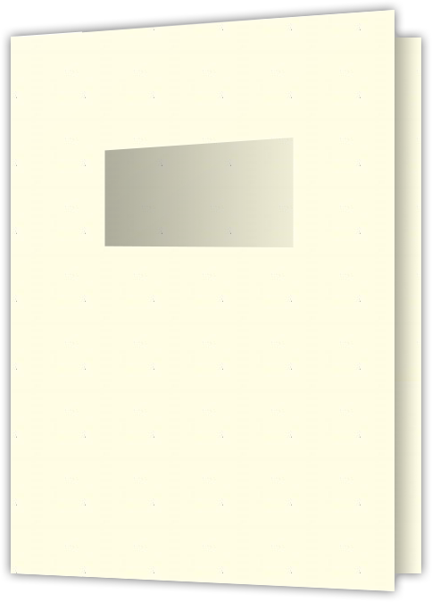 Vanilla Vellum 80lb 9 x 12 Two Pocket Folders with 4 Inch Pockets and 2 x 4 Window