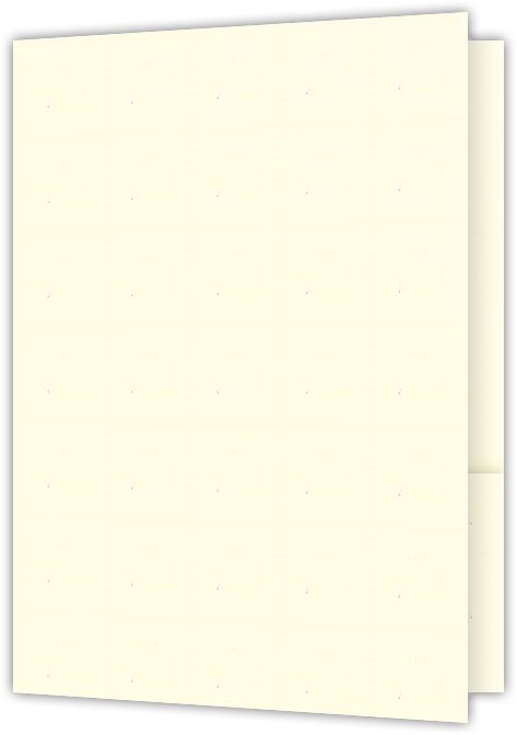Vanilla Vellum 80lb 9 x 12 Two Pocket Folders with 4 Inch Curved Pockets