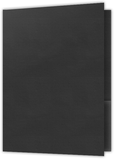 Charcoal Linen 80lb 9 x 12 Two Pocket Folders with 4 Inch Pockets