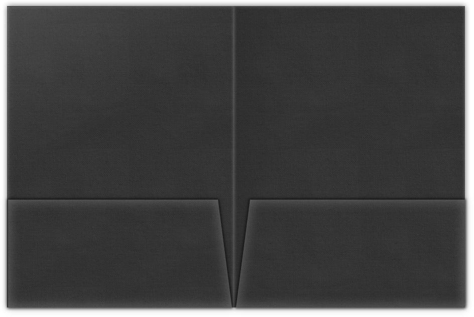 Charcoal Linen 80lb 9 x 12 Two Pocket Folders with 4 Inch Pockets