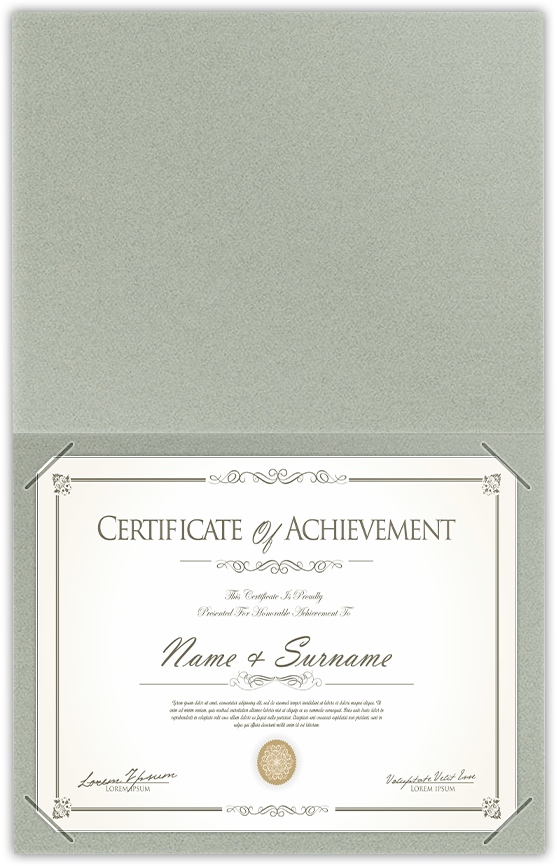 Granite Felt 80lb 9 1/2 x 12 Landscape or Portrait Certificate Holders with Square Corner Slits (Holds 8 1/2 x 11 Certificate)