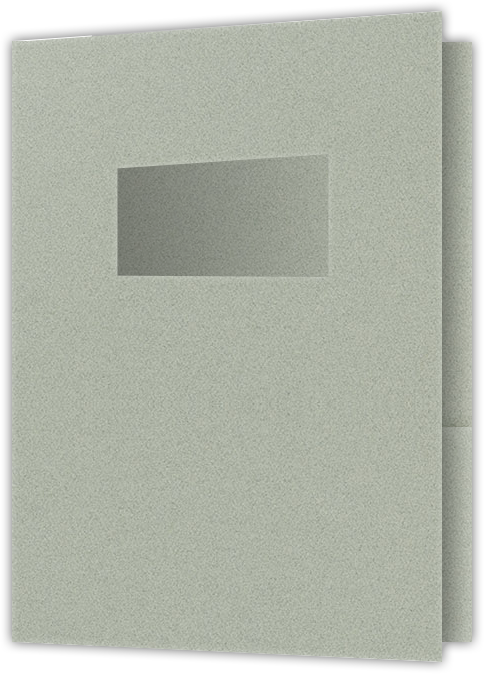 Granite Felt 80lb 9 x 12 Two Pocket Folders with 4 Inch Pockets and 2 x 4 Window