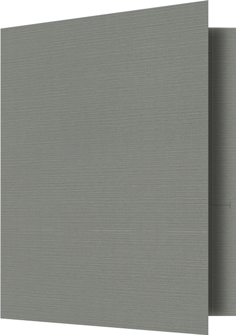 Sterling Gray Linen 100lb 9 1/2 x 11 3/4 Two Pocket Folders with 4 1/2 Inch Pockets and 1 Inch Reinforced Top and Edges