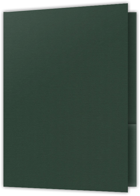 Forest Green Hopsack 90lb 9 x 12 Two Pocket Folders with 4 Inch Pockets