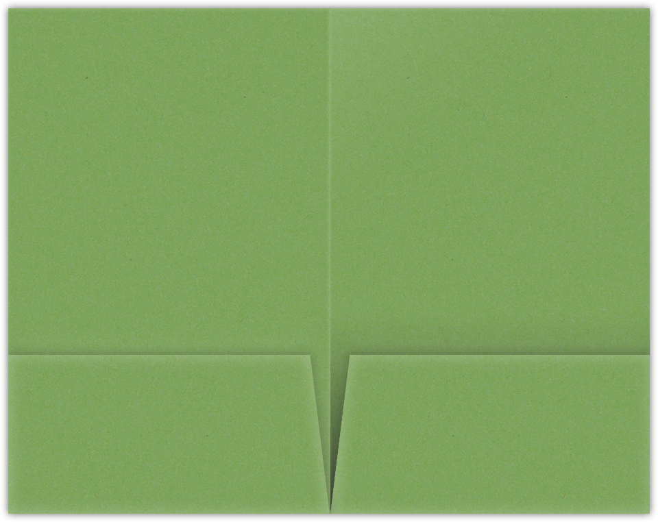 Gumdrop Green Vellum 100lb 6 x 9 Two Pocket Half Size Folders with 3 Inch Pockets