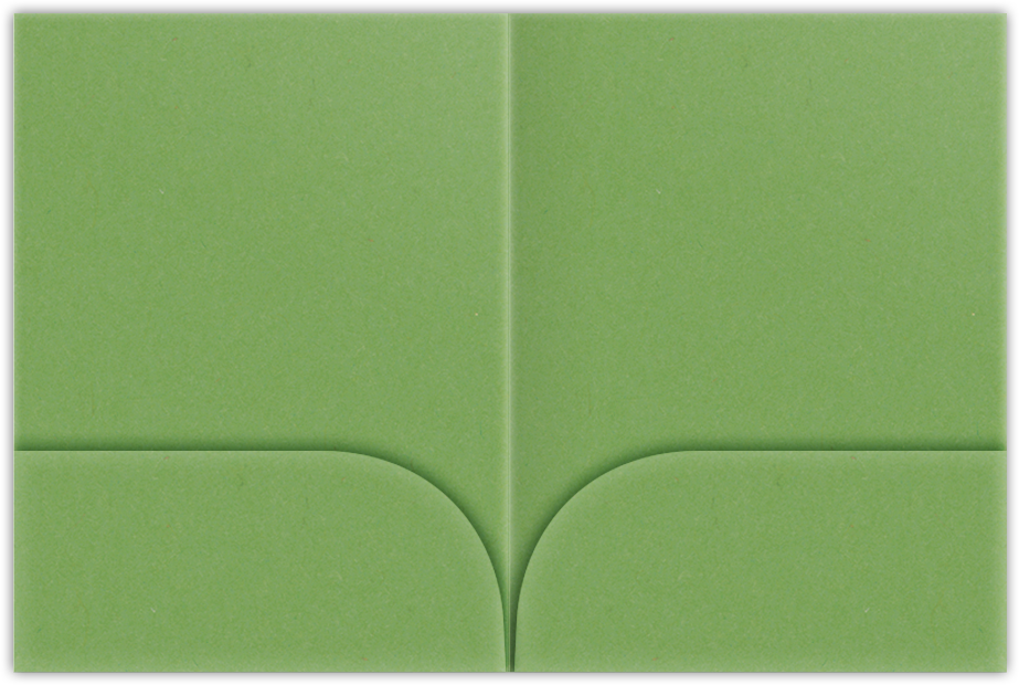 Gumdrop Green Vellum 100lb 9 x 12 Two Pocket Folders with 4 Inch Curved Pockets