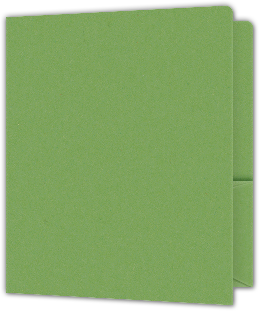 Gumdrop Green Vellum 100lb 9 x 12 Two Pocket Round Corner Folders with 4 1/4 Inch Pocket
