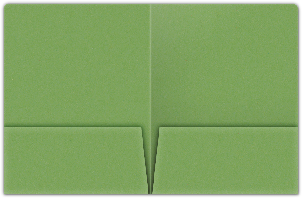 Gumdrop Green Vellum 100lb 9 x 12 Two Pocket Round Corner Folders with 4 1/4 Inch Pocket