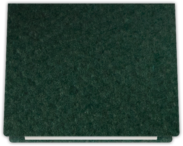 Hunter Green Felt 80lb 9 1/2 x 12 Landscape or Portrait Certificate Holders with Rounded Corner Slits