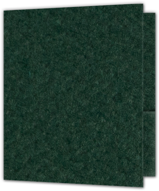 Hunter Green Felt 80lb 9 x 12 Two Pocket Folders with 4 Inch Round Corner Pockets