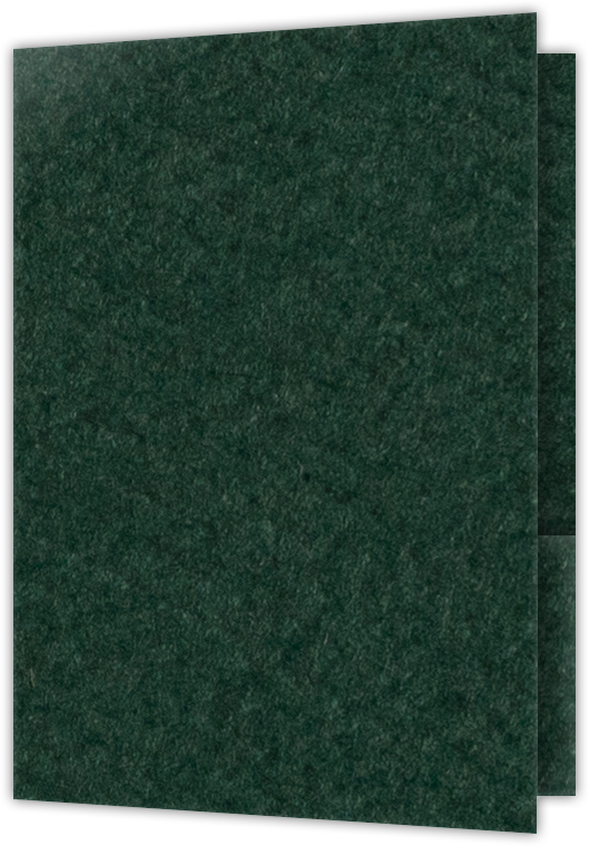 Hunter Green Felt 80lb 6 x 9 Two Pocket Half Size Folders with 3 Inch Pockets