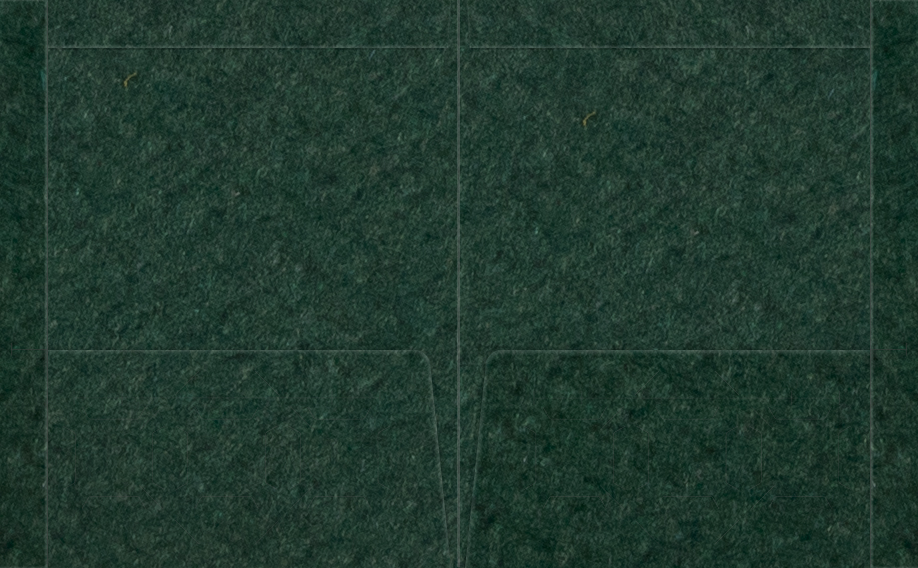 Hunter Green Felt 80lb 9 1/2 x 11 3/4 Two Pocket Folders with 4 1/2 Inch Pockets and 1 Inch Reinforced Top and Edges